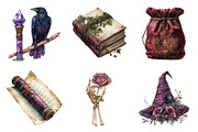 Elegant Spooky Watercolor Set PNG, an Illustration by SinaCreation (Thumbnail 4 of 7)