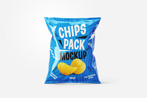 Potato Chips Package Mockup Set