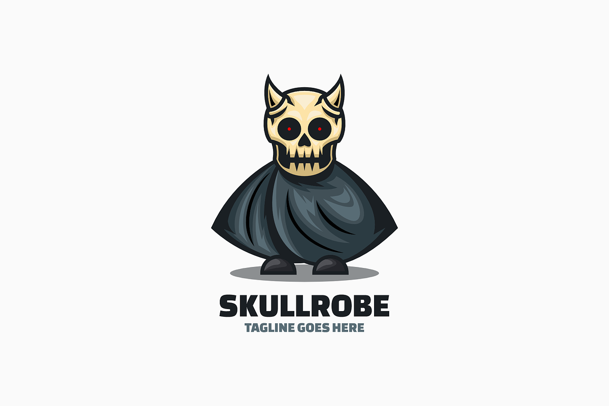 Skull Robe Mascot Cartoon Logo, a Branding & Logo Template by Artnivora.Std