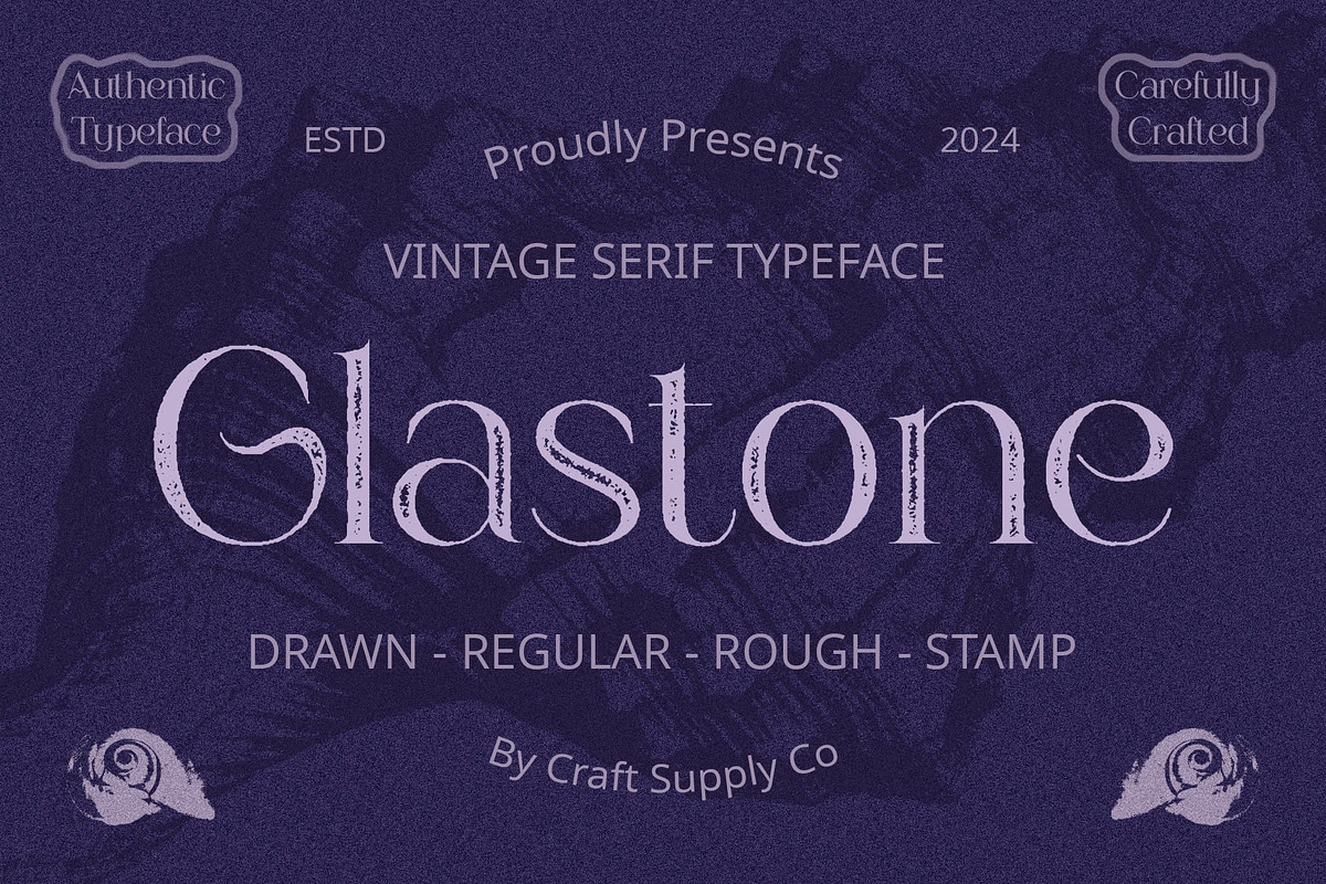 Glastone Vintage, a Serif Font by Craft Supply Co. (Photo 1 of 8)