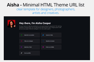 Aisha - Easy URL List HTML Template