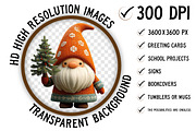 Whimsical Christmas Gnome Clipart, an Illustration by Craft Nest (Thumbnail 10 of 10)
