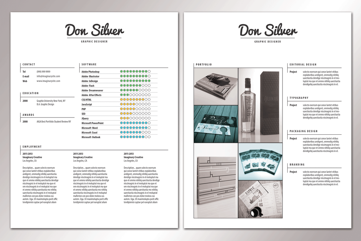Resume/CV Pro, a Resume Template by FDwight (Photo 2 of 3)