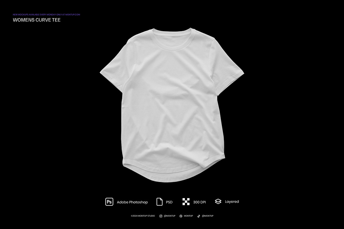 MOKITUP: Womens Curve Tee Mockup, a Shirt Mockup by MOKITUP (Photo 3 of 4)