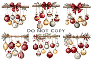 Christmas Decorations Clipart, an Illustration by Craft Nest (Thumbnail 4 of 11)