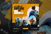 Travel social media post banner, a Social Media Template by Tanmoy Topu (Thumbnail 2 of 11)