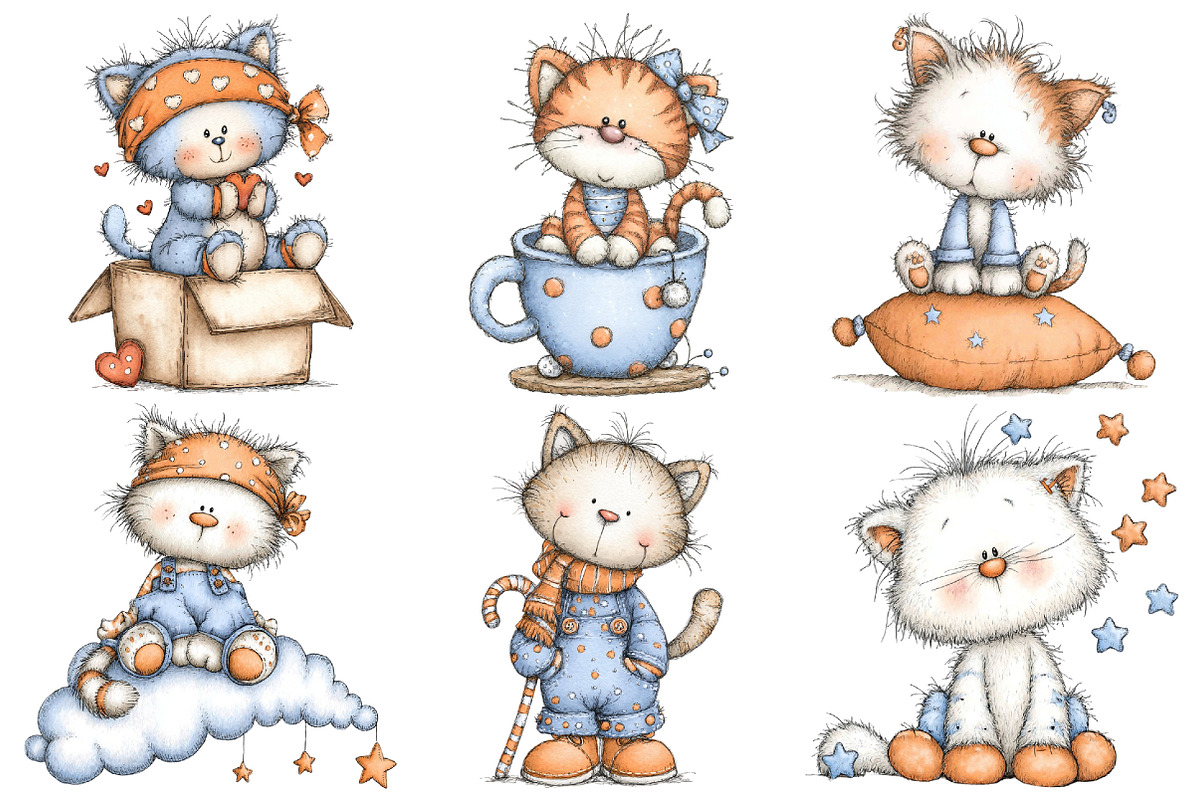 Whimsical Cute Cat Sublimation, an Illustration by Pixels.Craft (Photo 6 of 6)