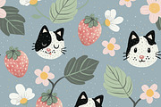 2 Frutie Cat - seamless patterns, a Pattern Graphic by DijanaDesignShop (Thumbnail 8 of 8)
