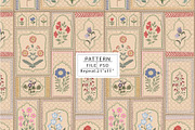 Ornated Mughal Botanical Frames, a Pattern Graphic by Print Diaries (Thumbnail 2 of 5)