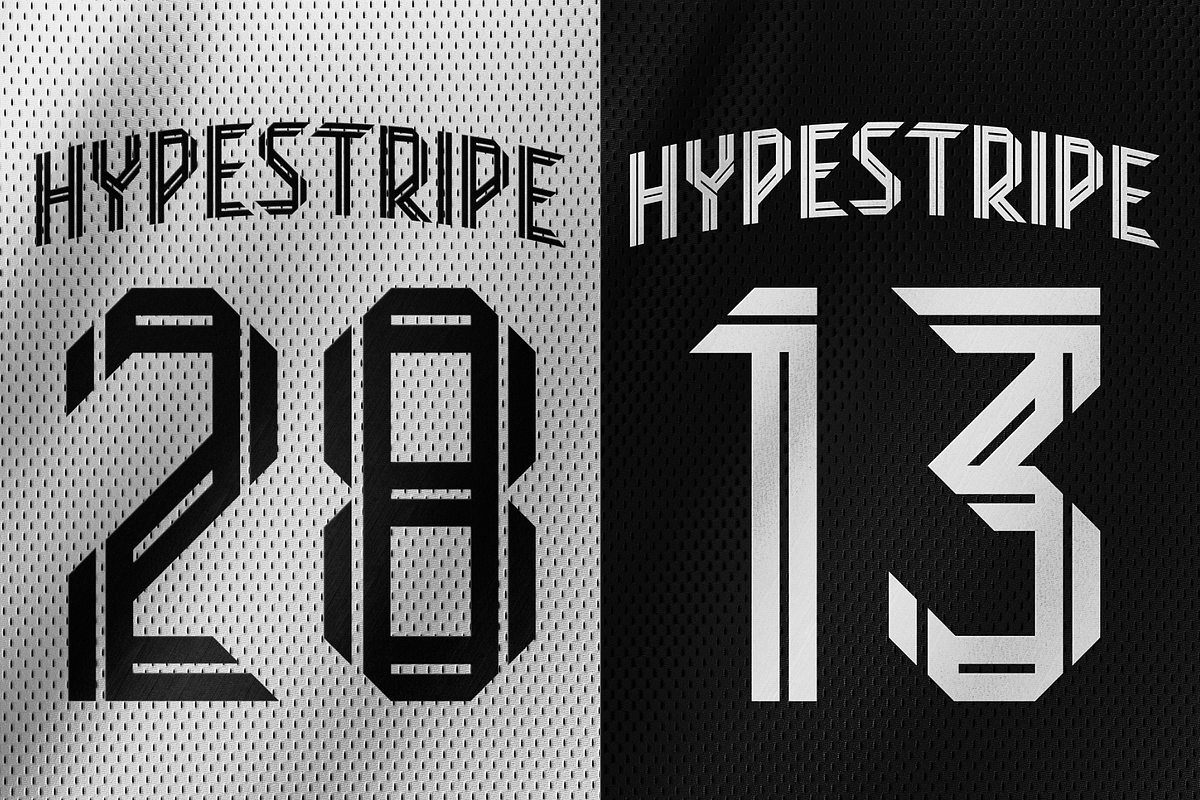 Hypestripe Sports Display Font, a Sans Serif Font by Alphabet Agency (Photo 7 of 9)