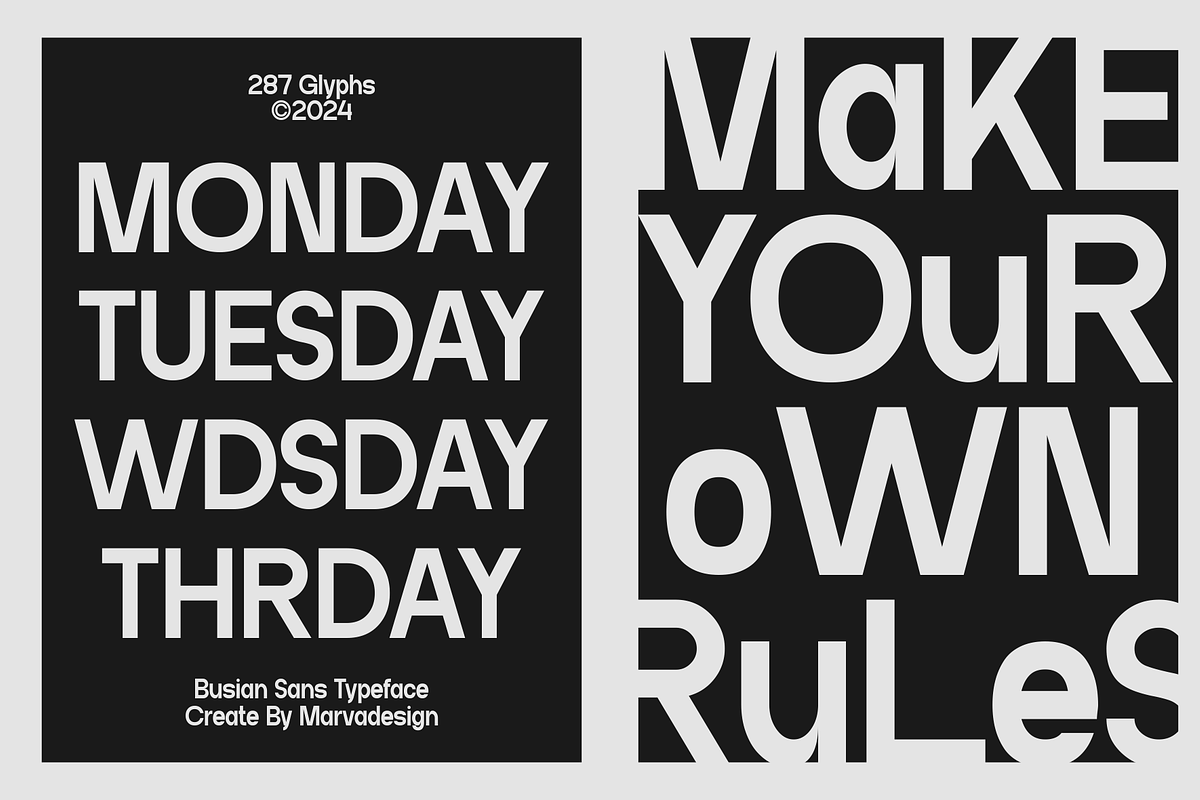 Busian - Sans Serif Geometric Font, a Sans Serif Font by Marvadesign (Photo 5 of 6)