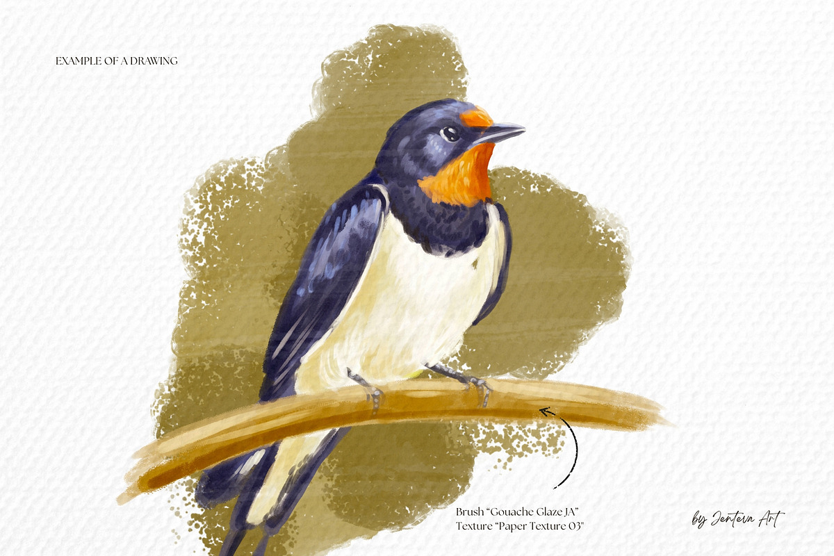 Gouache Photoshop Brush Set, a Brush Add-On by Jenteva Art (Photo 9 of 12)