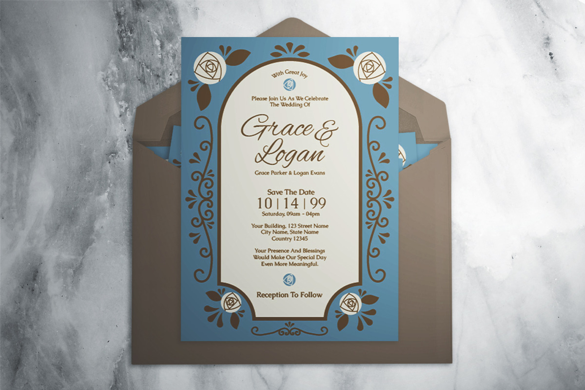 Vintage Wedding Invitation Suite, an Invitation Template by The Good Store (Photo 2 of 4)