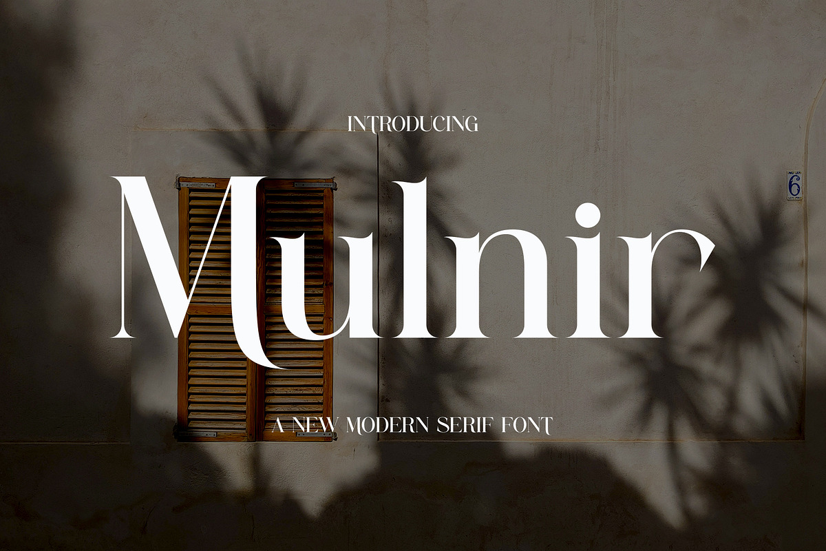 Mulnir Modern Serif Font, a Serif Font by Alfinart (Photo 1 of 11)