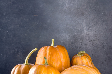 Autumn pumpkins on wooden autumn background, a Food & Drink Photo by Rimma