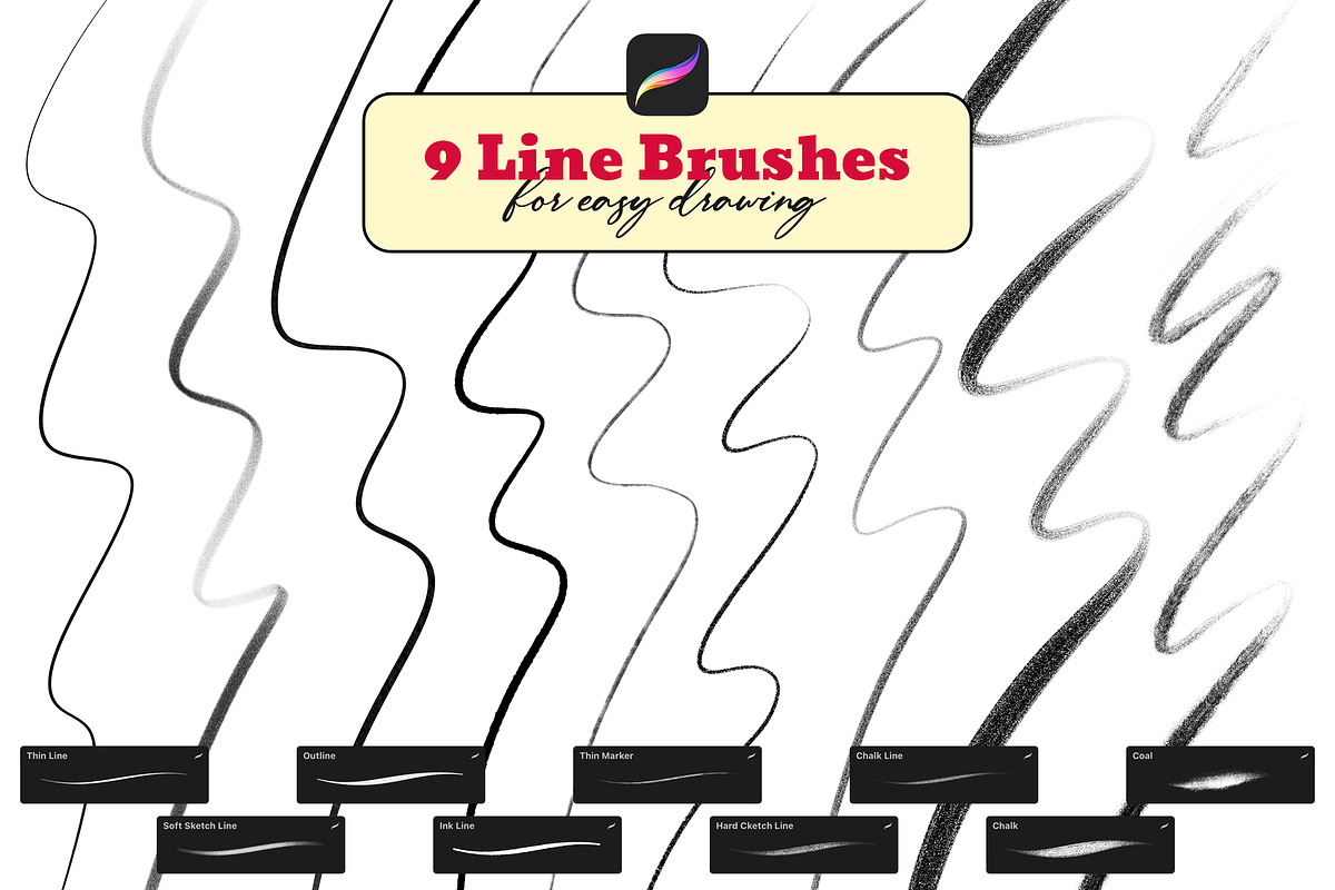 Basic Brushes for Procreate, a Brush Add-On by Andrew Skoch Design (Photo 3 of 8)