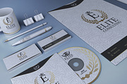 Gold And White Corporate Identity, a Stationery Template by Marvel (Thumbnail 1 of 5)