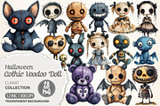 Halloween Gothic Voodoo Doll Clipart, an Illustration by Dream Creation (Thumbnail 1 of 7)