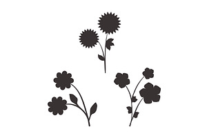 Black abstract floral vector, an Object Illustration by okskukuruza