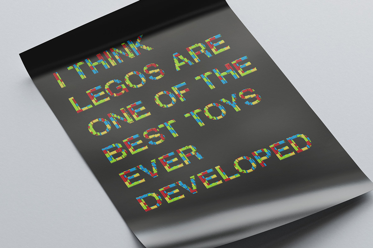 Lego Scatter Font, a Font by Handmadefont (Photo 8 of 9)