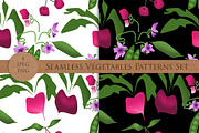 SALE! VEGETABLES seamless patterns, a Pattern Graphic by Futurel (Thumbnail 2 of 3)