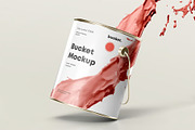 Paint Bucket Mock-up, a Product Mockup by zippypixelstudio (Thumbnail 3 of 12)