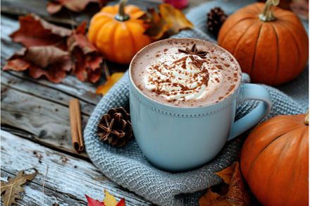 Comforting Autumn hot chocolate, a Person Photo by Ylivdesign