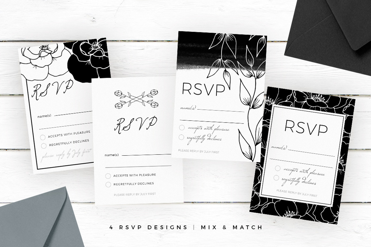 Petal Noir - Wedding Suite, an Invitation Template by AM Studio (Photo 7 of 9)