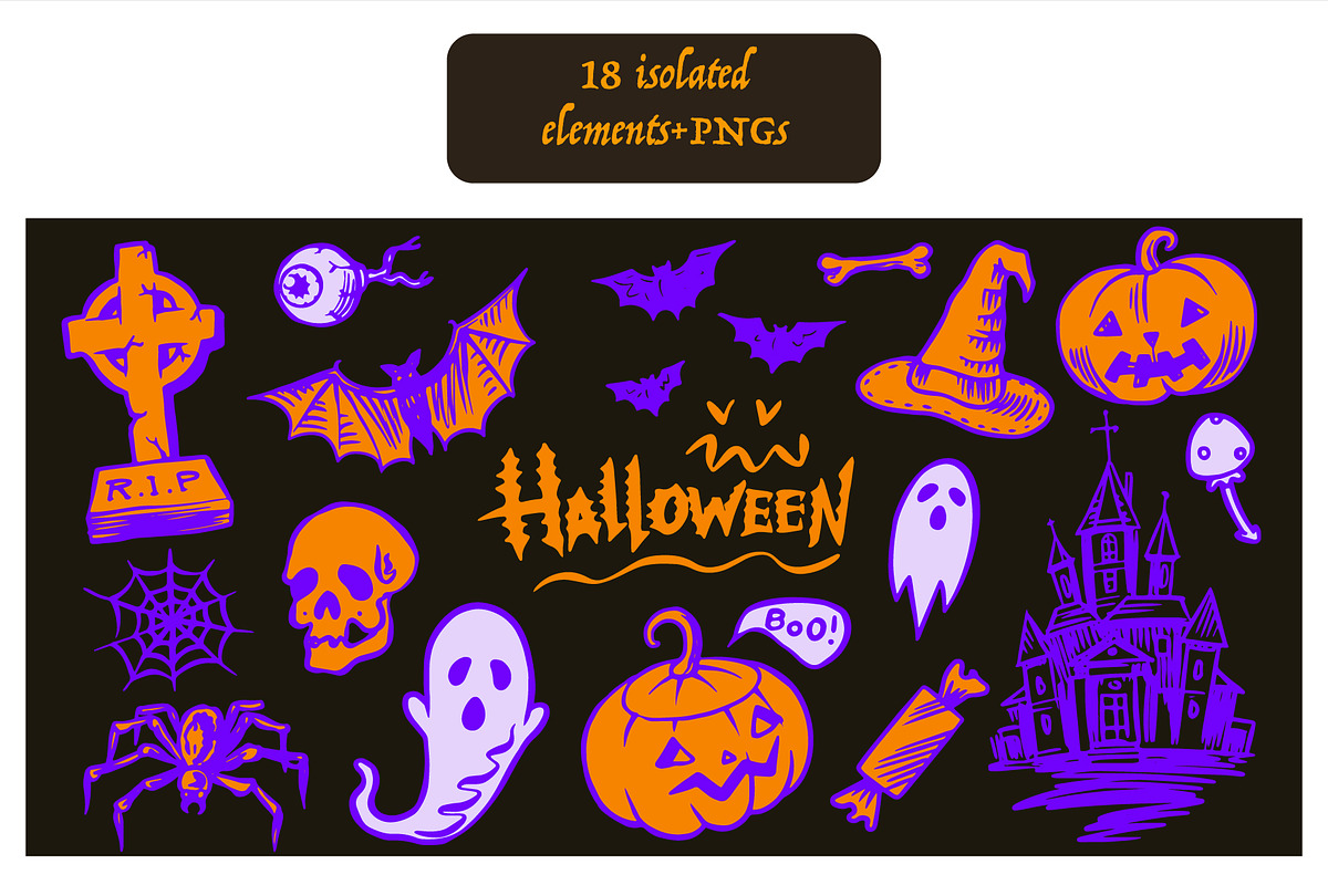 Halloween Party cards bundle, an Illustration by Arthur Balitskiy (Photo 5 of 6)