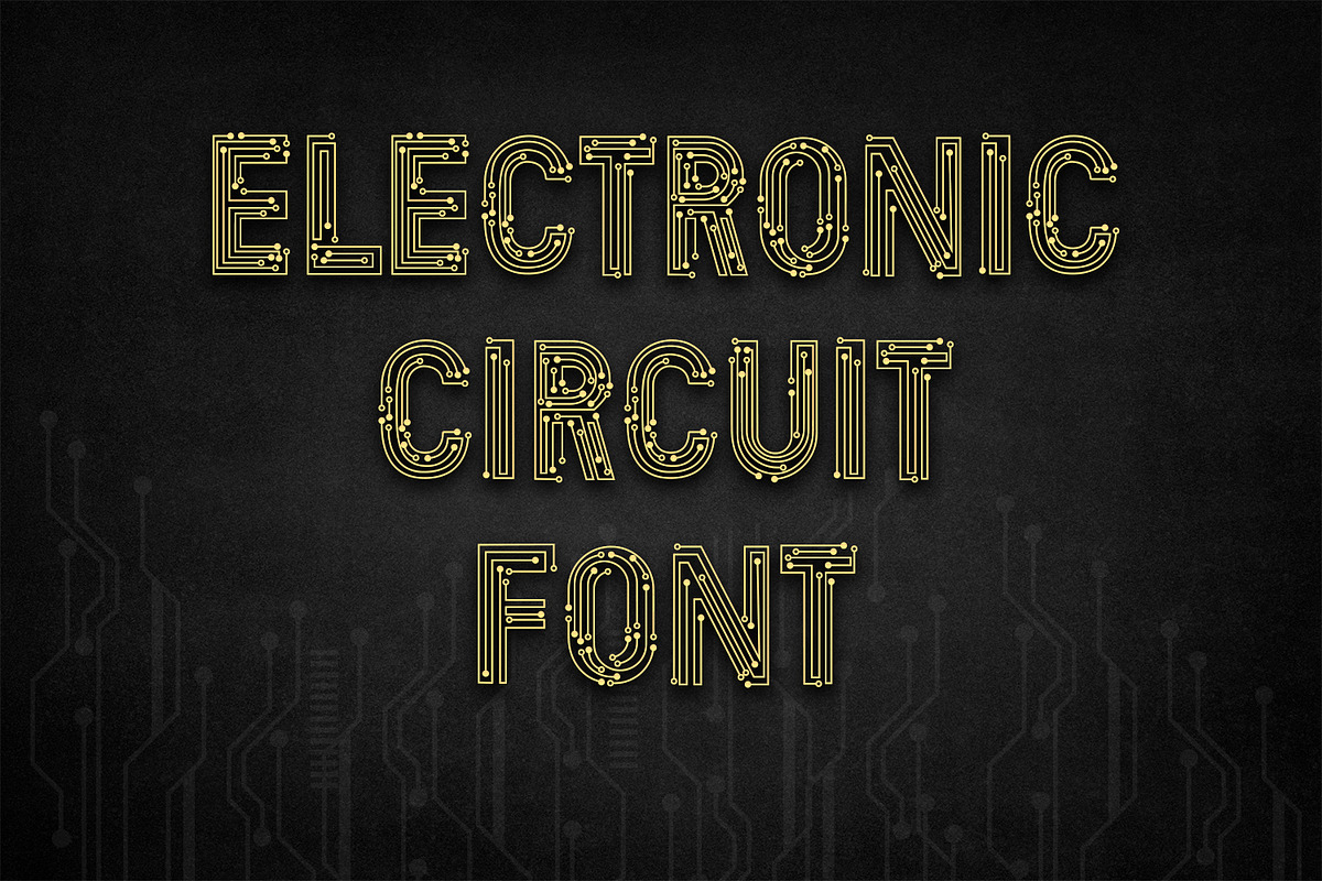 Electronic Circuit Font, a Symbol Font by OWPictures (Photo 1 of 5)