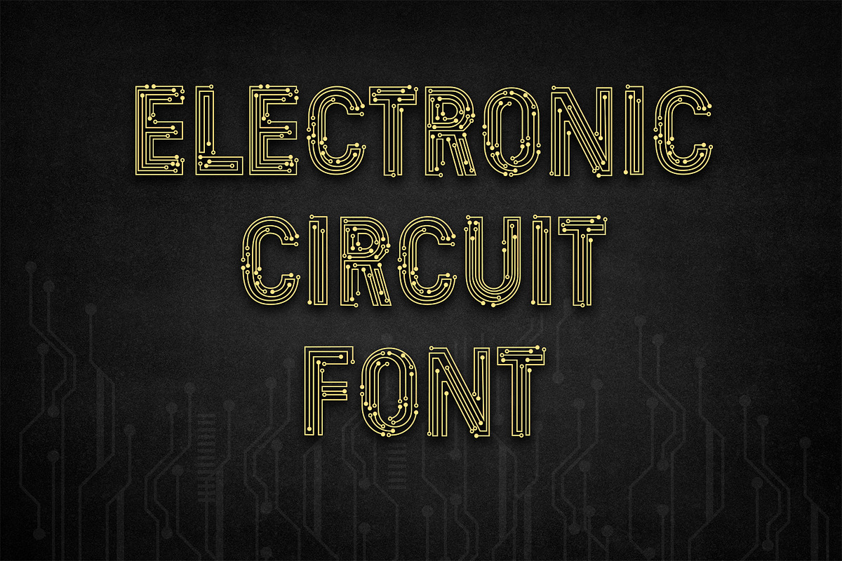 Electronic Circuit Font