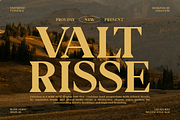 Valtrisse - Wide Serif Display Font, a Font by Indotype Foundry (Thumbnail 1 of 10)