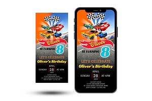 Hot Wheels Birthday Invitation