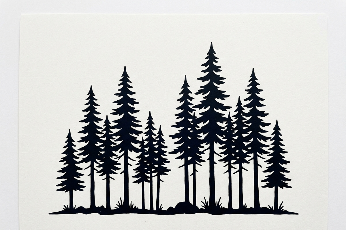 Majestic Pine Trees SVG, a Finance Illustration by Amazin_art (Photo 6 of 41)