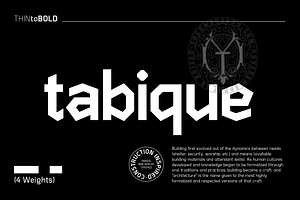 Tabique, a Sans Serif Font by YockMercado