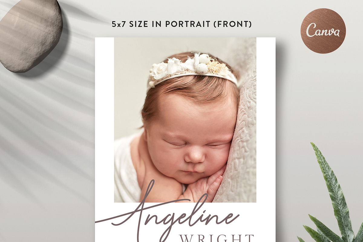 Birth Announcement Card BA006, an Invitation Template by Bellenity Design (Photo 3 of 4)