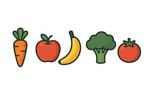 Colorful display of fresh vegetables, a Food Illustration by ZinetroN