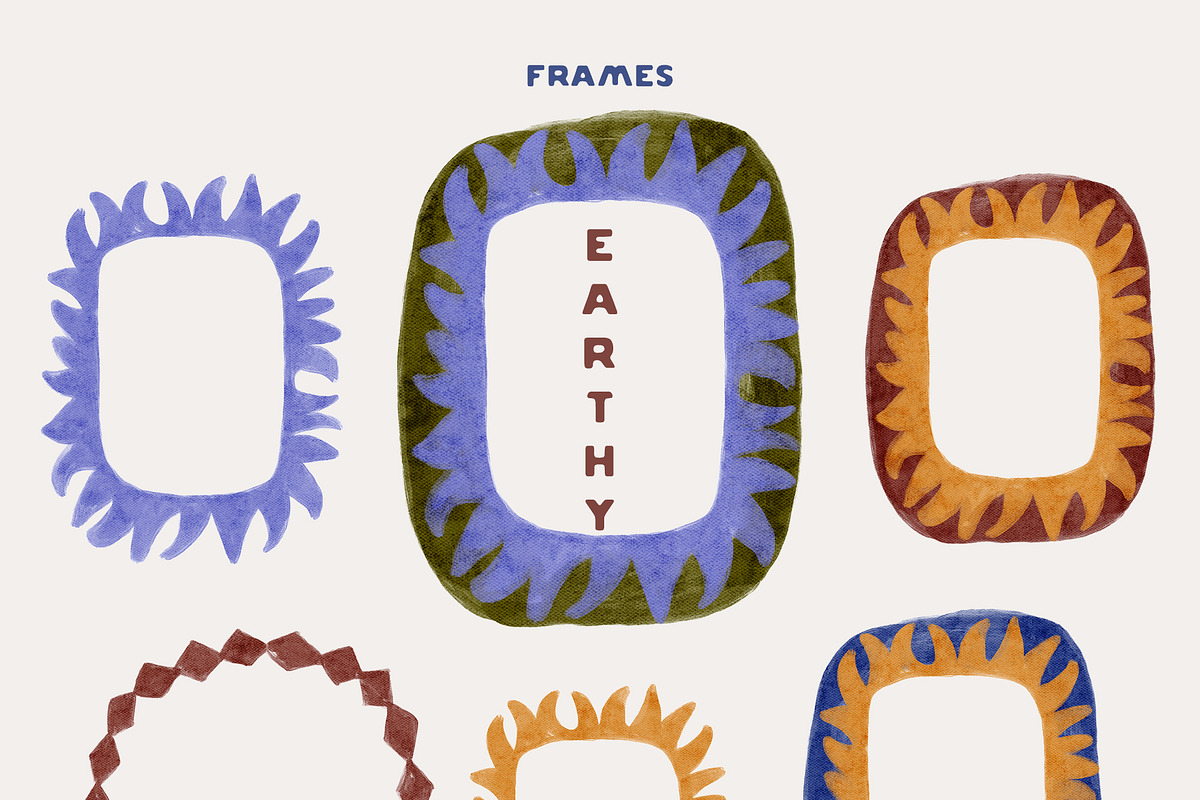 Handmade Earthy Frames & Backgrounds, an Object Graphic by Lana Elanor (Photo 12 of 16)