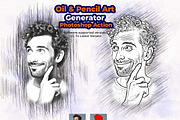 Oil & Pencil Art Generator Photoshop, an Action Add-On by Studio Retouch (Thumbnail 1 of 13)