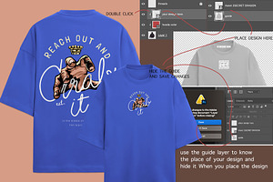 Oversize Shirt Mockup PSD Back Front