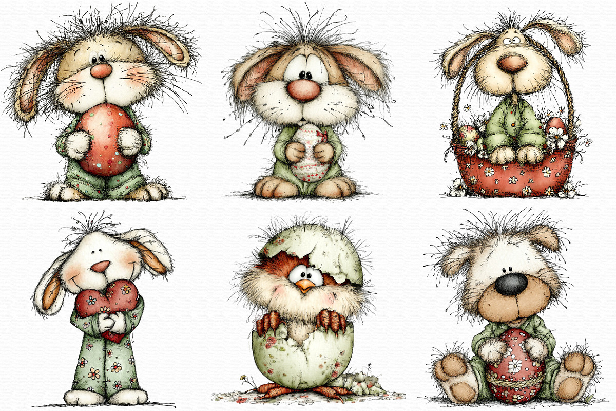 Whimsical Easter Clipart, an Illustration by Libby Wishes (Photo 5 of 7)