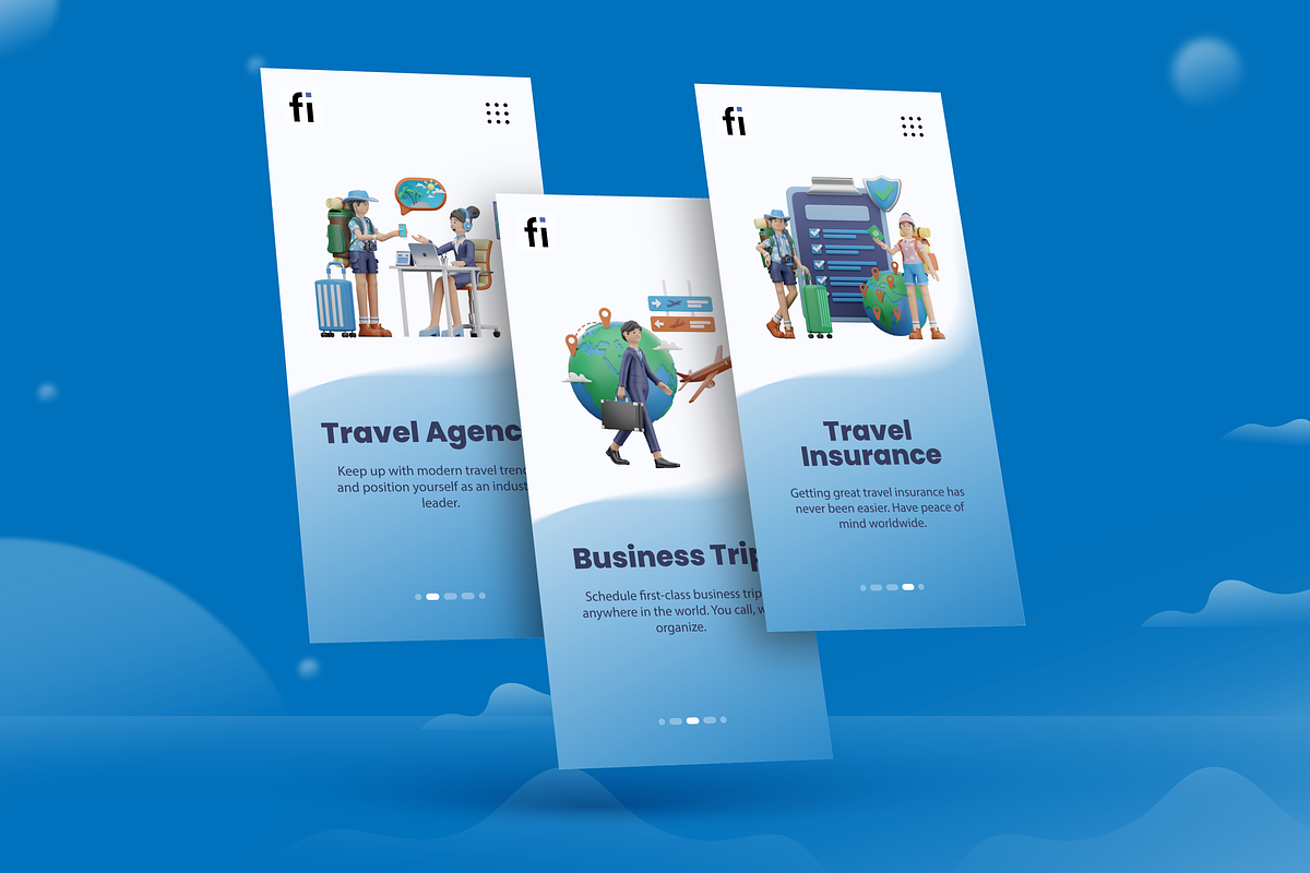 3D Travel Illustration Set, a Scene 3D Model by Flat Icons (Photo 4 of 8)