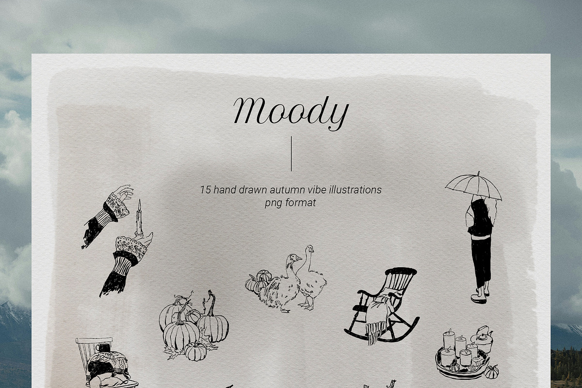 MOODY watercolor neutral backgrounds, a Texture Illustration by Yuliia Lashevska (Photo 9 of 9)