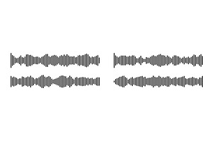 Audio soundwave podcast icon with