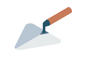 Trowel vector spatula icon masonry, an Object Illustration by SiberianArt