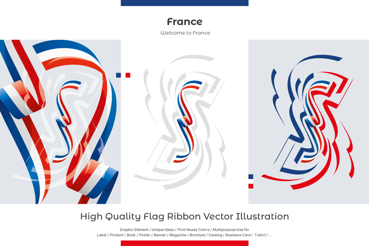 France flag ribbon vector, a Templates & Theme by Simbos (Photo 1 of 9)