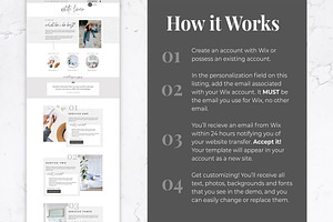 Wix Website Template White Linen