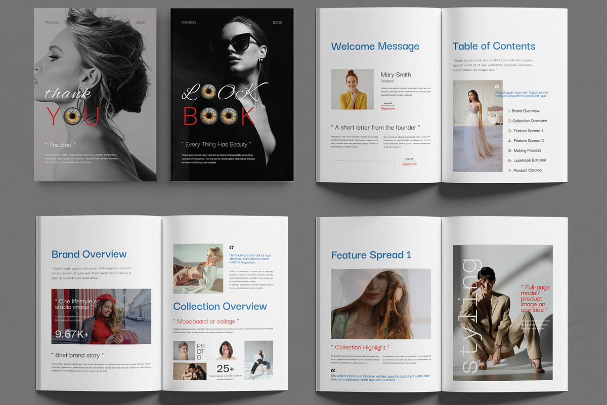 Modern Fashion Look Book Template, a Brochure Template by MightyDesign (Photo 2 of 6)