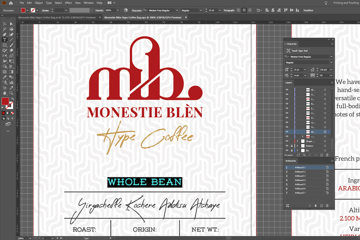 Monestie Blen Hype Coffee Bag Ai, a Marketing Template by fisihsani (Photo 6 of 6)