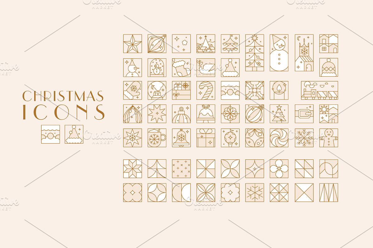 Mosaic Christmas Icon Collection, a Seasonal Illustration by Anna (Photo 11 of 12)